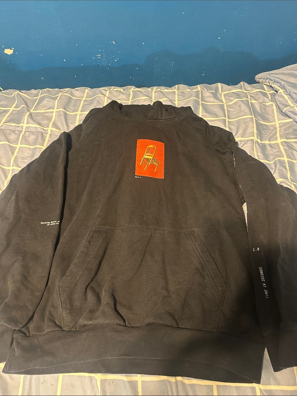MAC MILLER Black Hoodie with Orange Chair Graphic